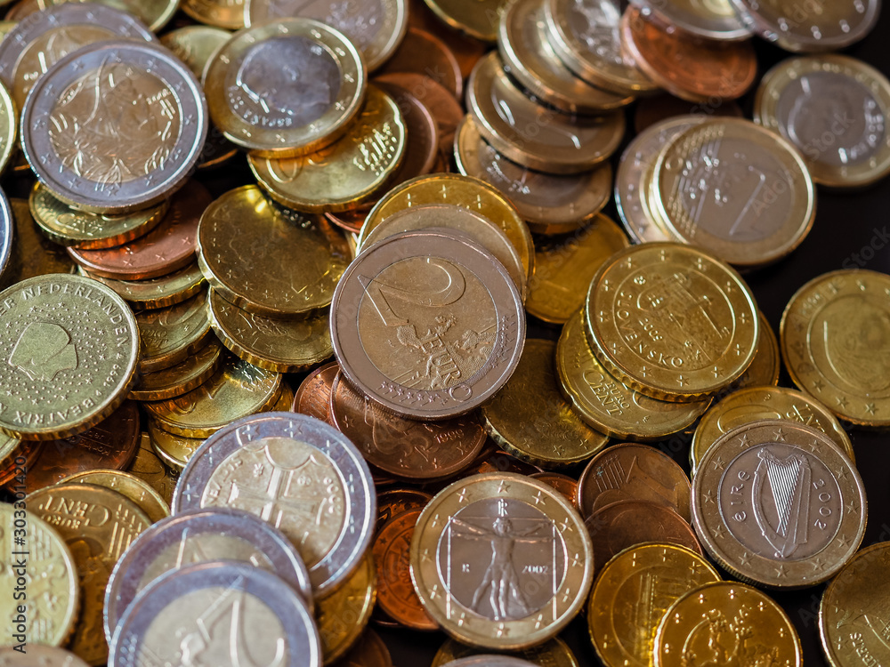 Euro coins, European Union