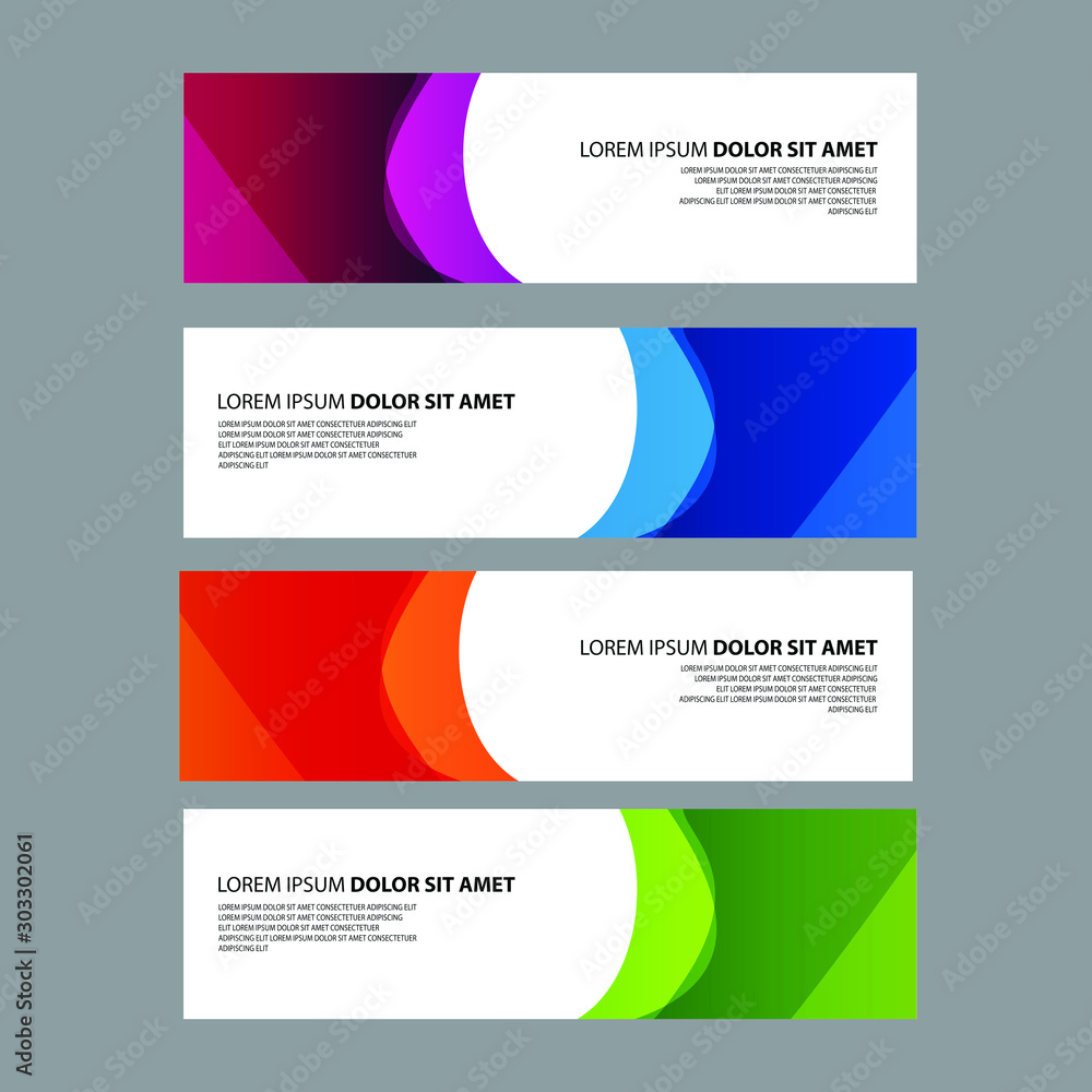 Naklejka premium Vector Abstract design banner web template