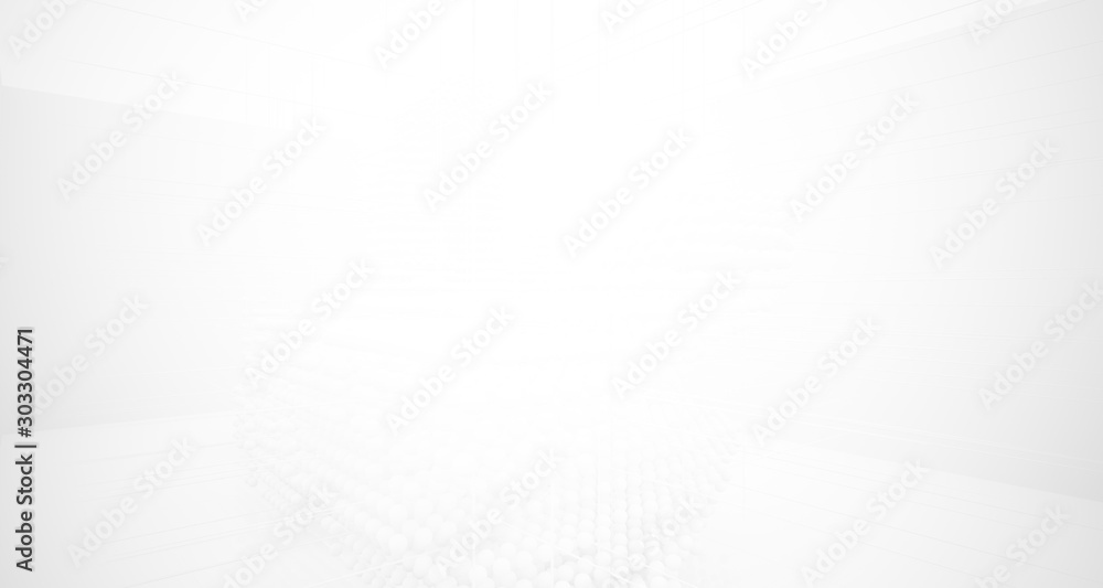 Abstract white architectural interior from an array of spheres with large windows. 3D illustration and rendering. Abstract white architectural interior from an array of spheres with large windows. 3D illustration and rendering.