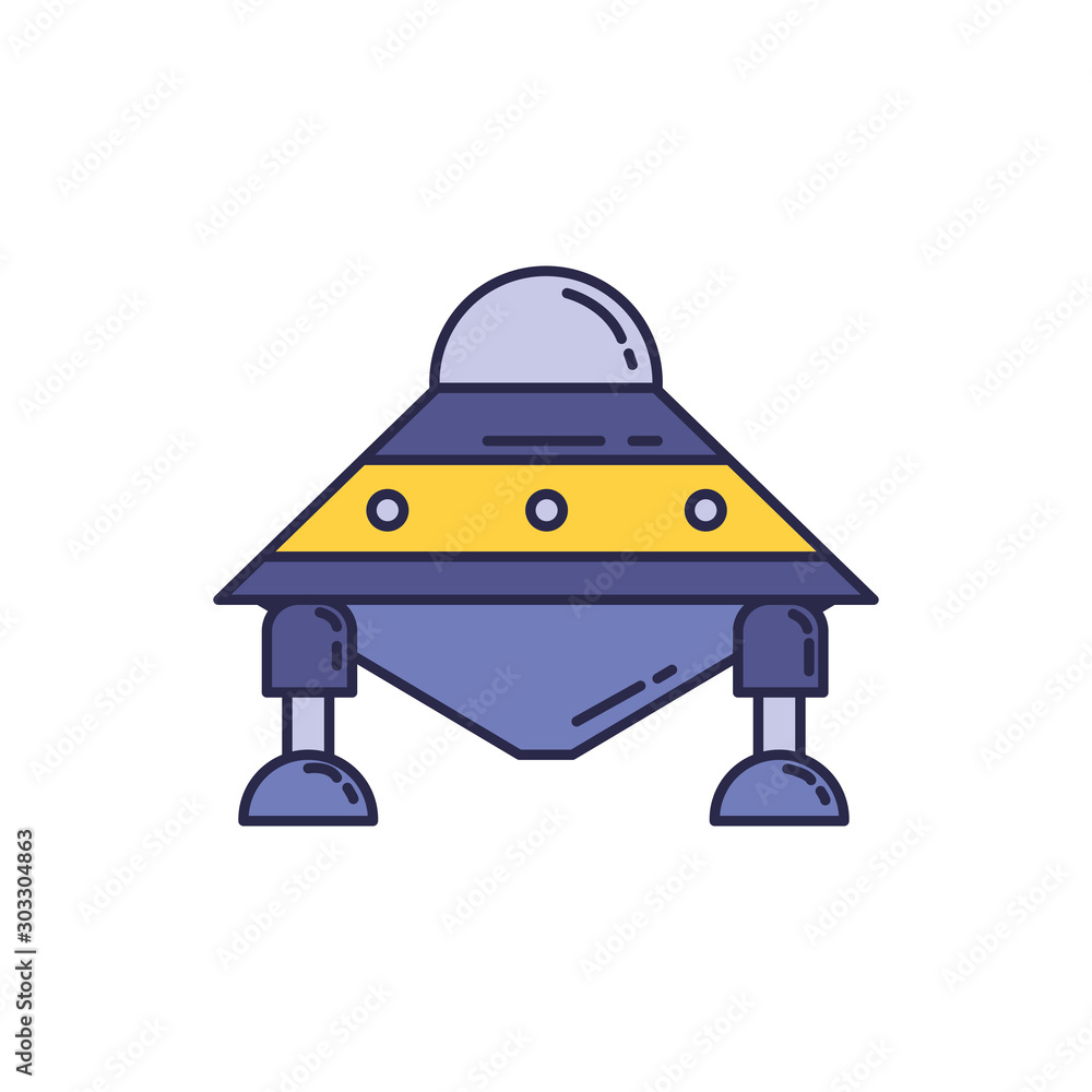 spaceship universe fill style icon spaceship universe fill style icon