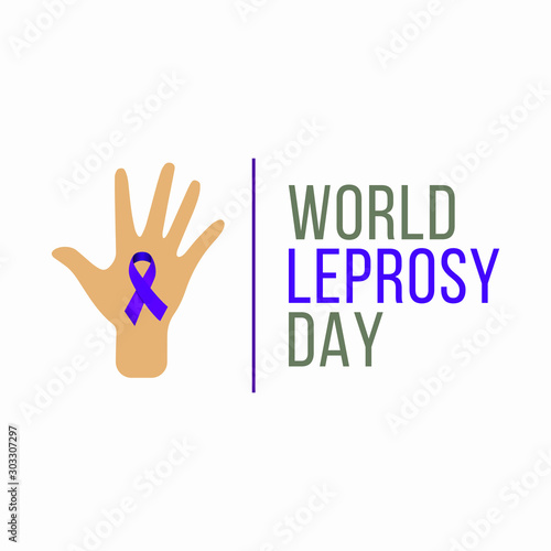 Vector illustration on the theme of World Leprosy Day in January