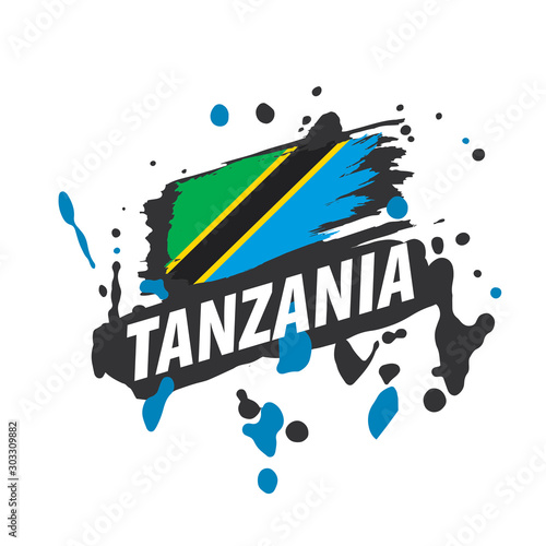 Tanzania flag, vector illustration on a white background