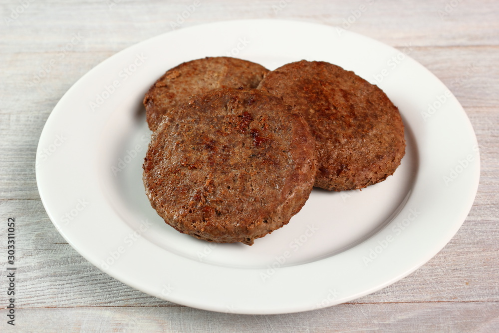 Fried Burger Beef Patty Fried Burger Beef Patty