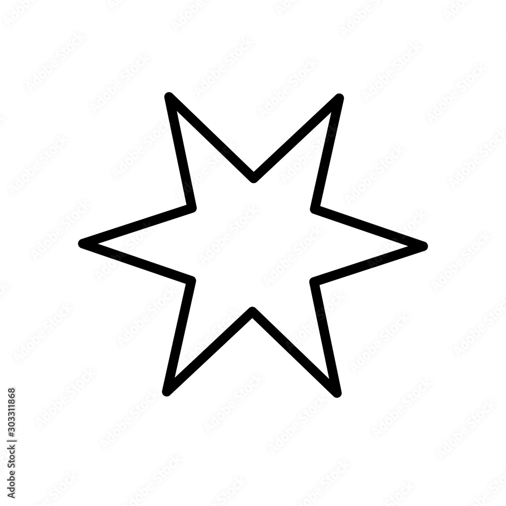 star six pointed line style icon star six pointed line style icon