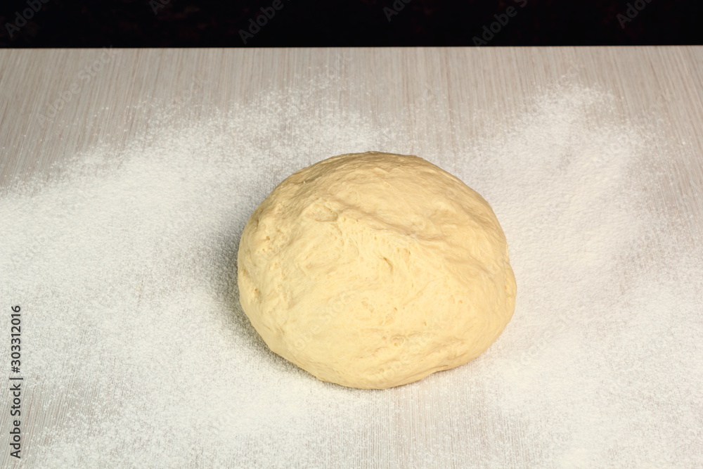 Dough ready to cutting. Making Yeast Sweet Roll Bun Dough ready to cutting. Making Yeast Sweet Roll Bun