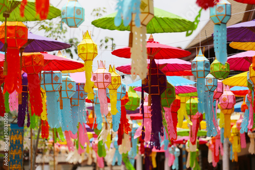 Local lanterns of the north in Thailand.