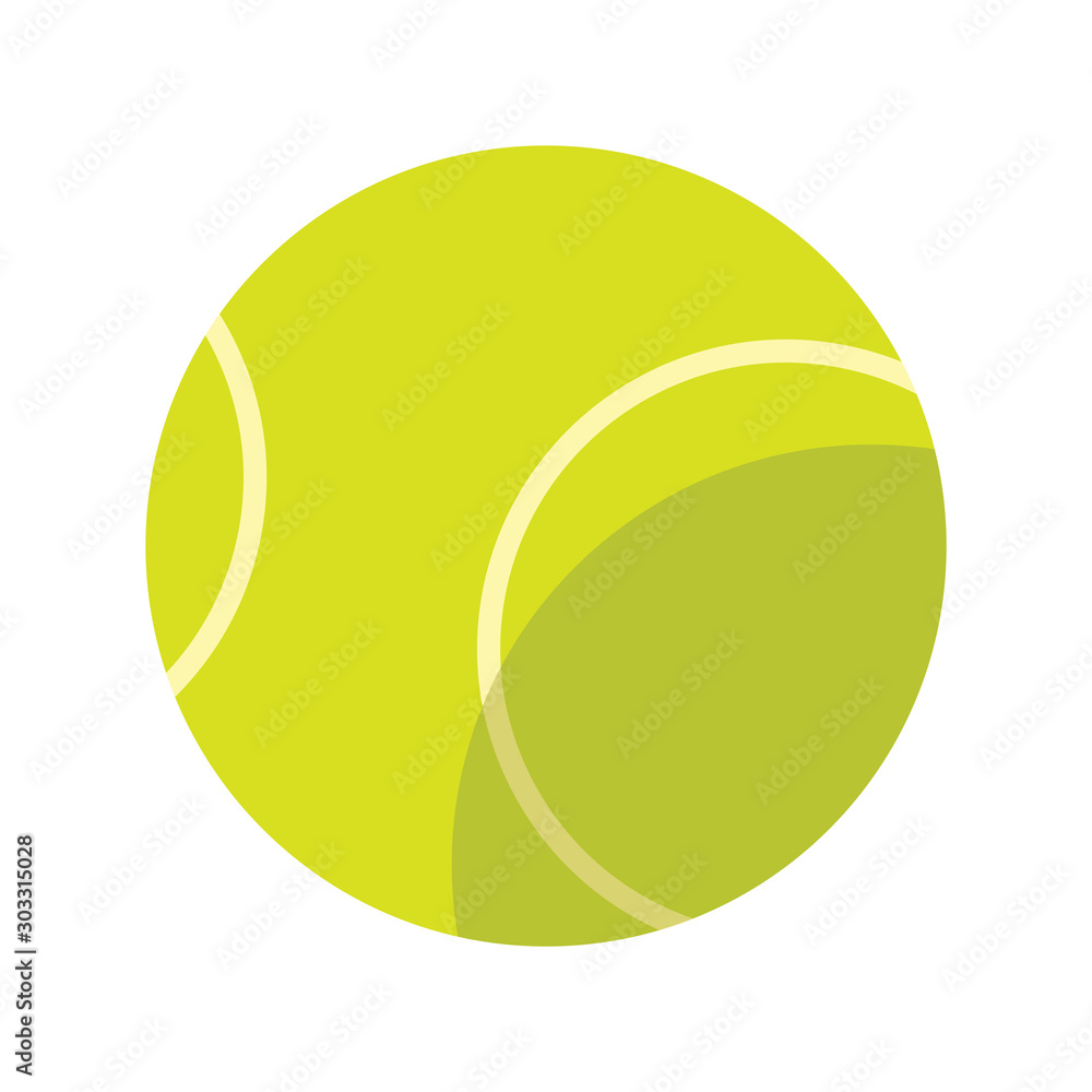 sport tennis ball flat style icon