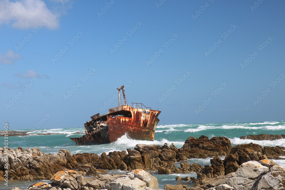 wreck in the sea