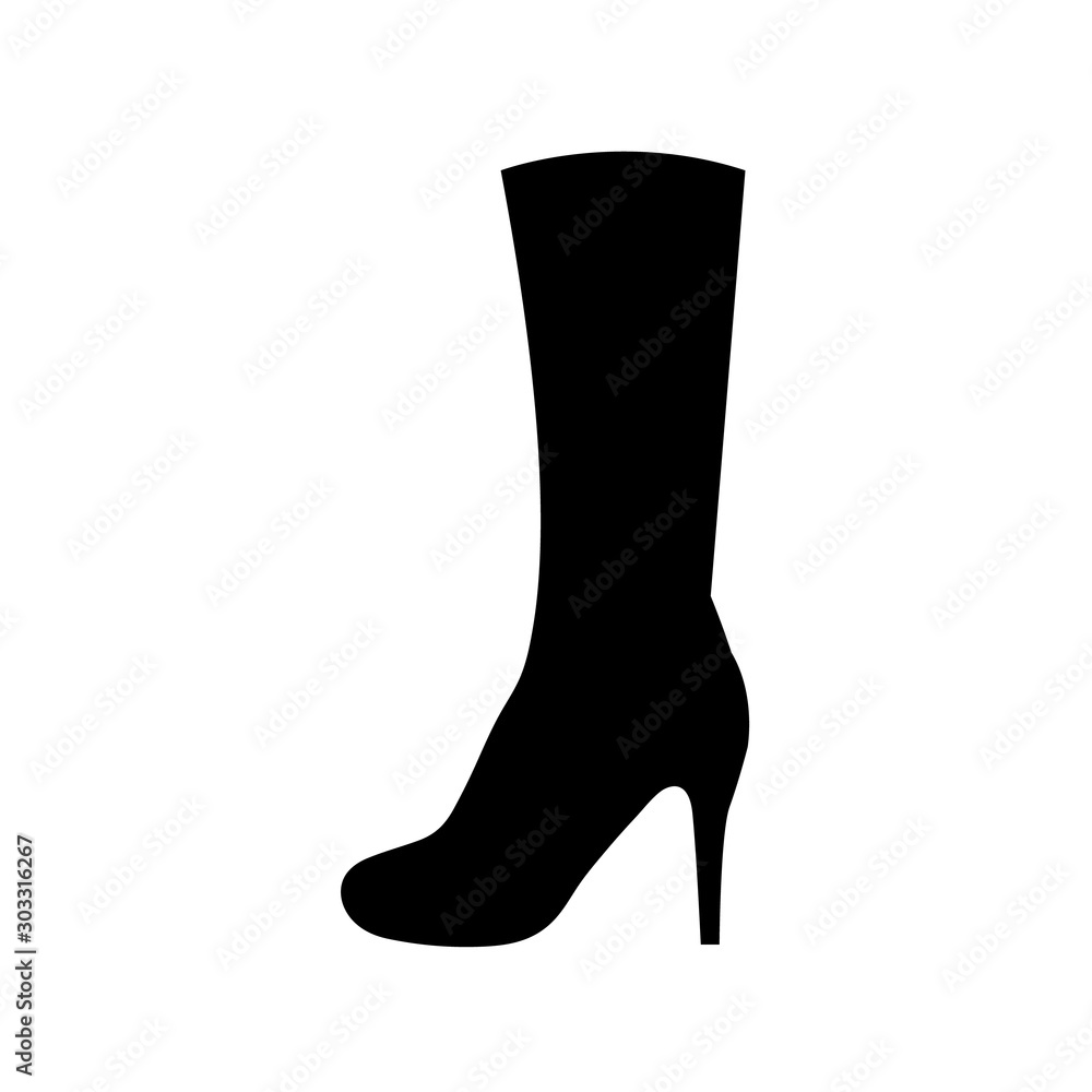 Shoes women icon, logo isolated on white background Shoes women icon, logo isolated on white background