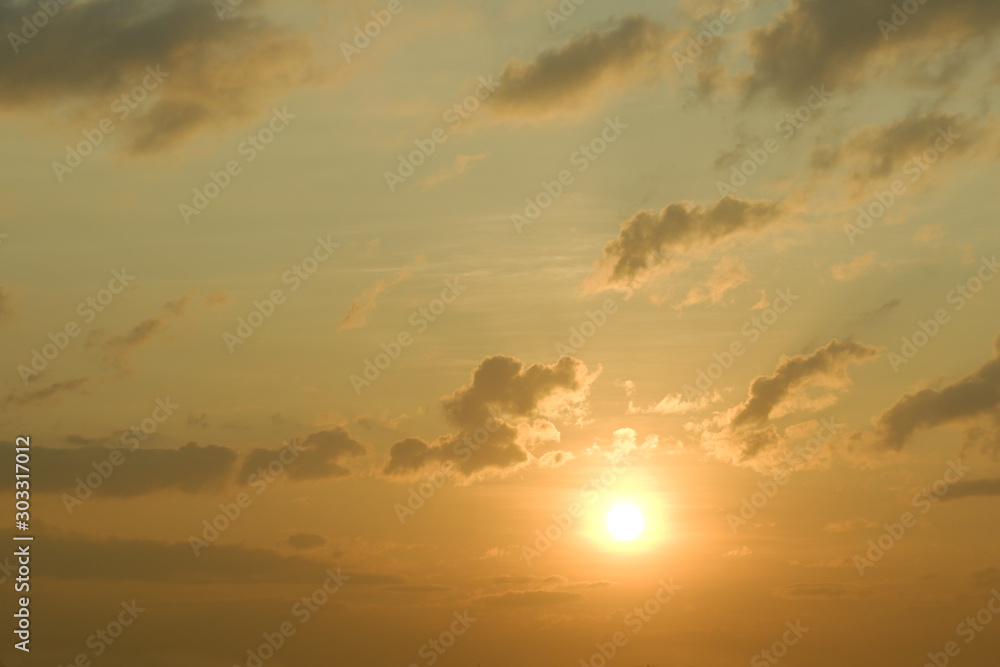 Morning sky with Sunrise for nature background