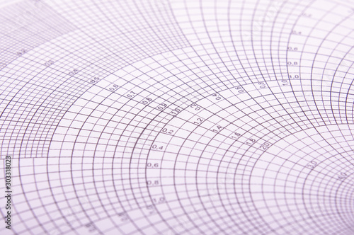 Abstract close up of Smith chart