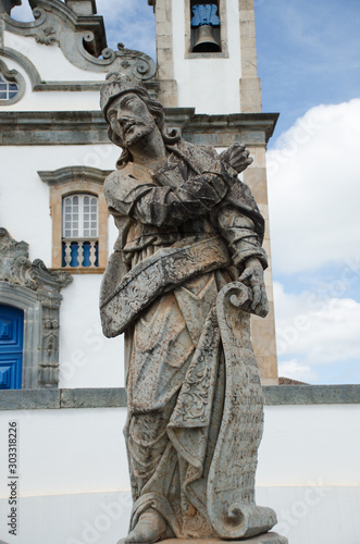 фотографія Prophet Ezekiel sculpture made by Aleijadinho in Santuário do Bom Jesus de Matosinhos