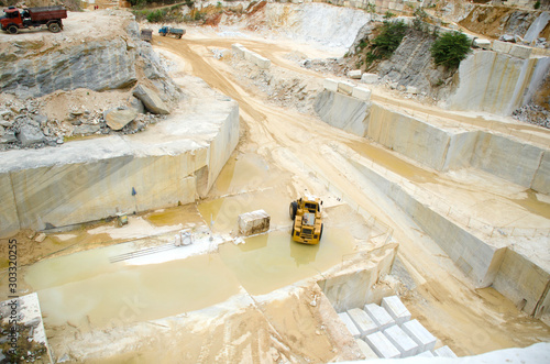 Marble Extraction in Quarry. Cachoeiro de Itapemirim, Espirito Santo, Brazil photo