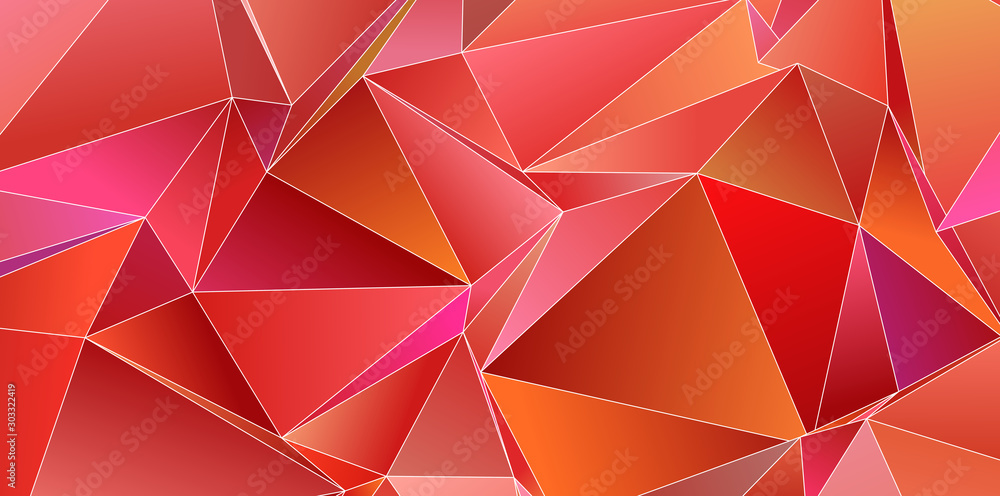 Fototapeta premium 3d Triangles, abstract background. Design wallpaper.
