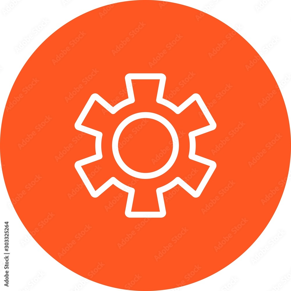 Round Configure Icon With White Background Round Configure Icon With White Background