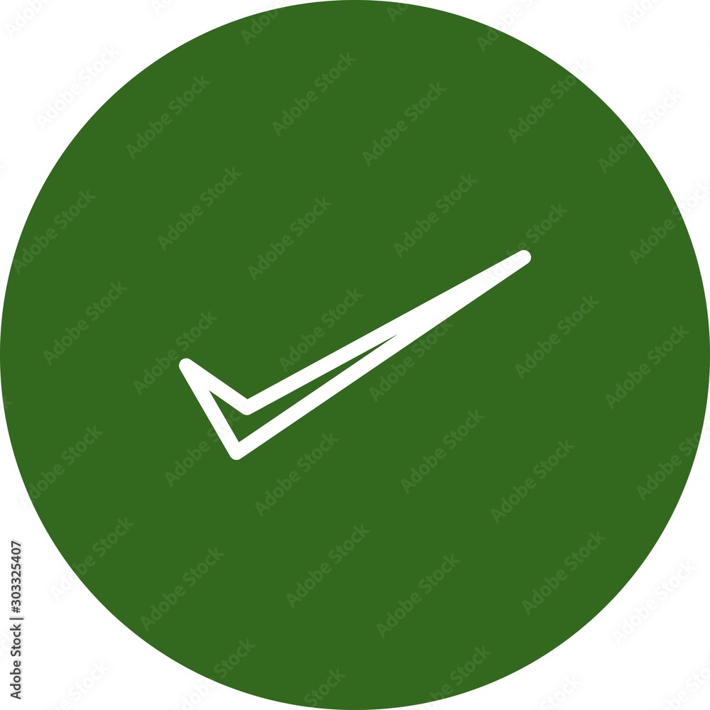 Round Tick Icon With White Background Round Tick Icon With White Background