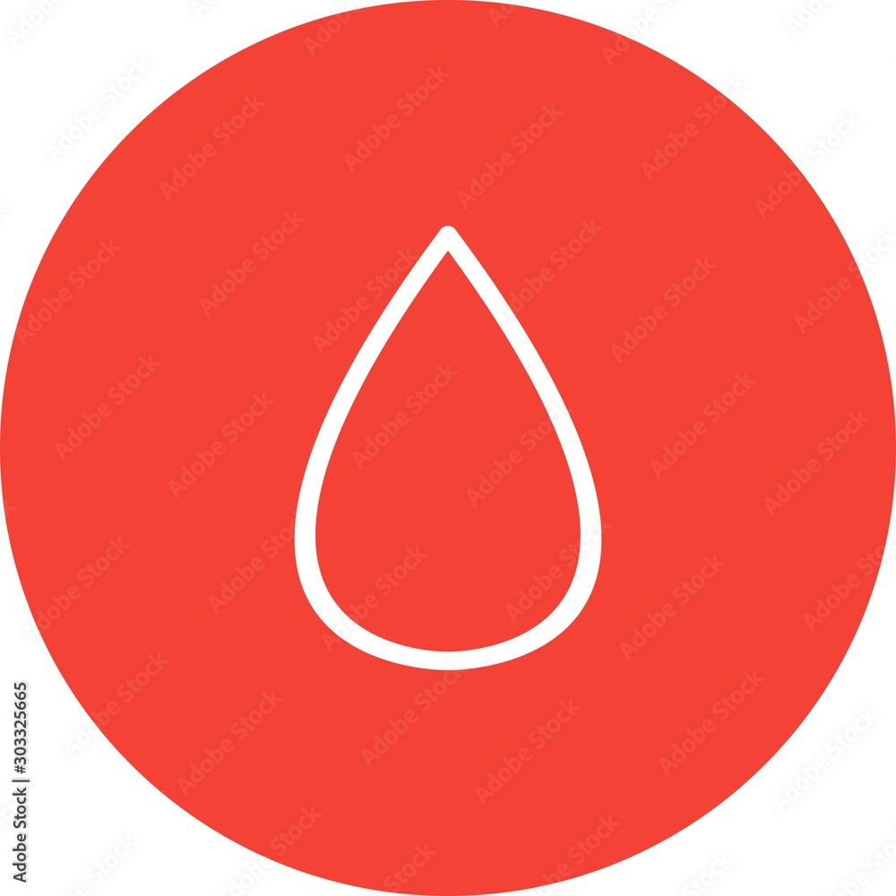Round Drop Icon With White Background Round Drop Icon With White Background