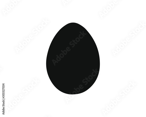 Photo Flat style egg icon shape