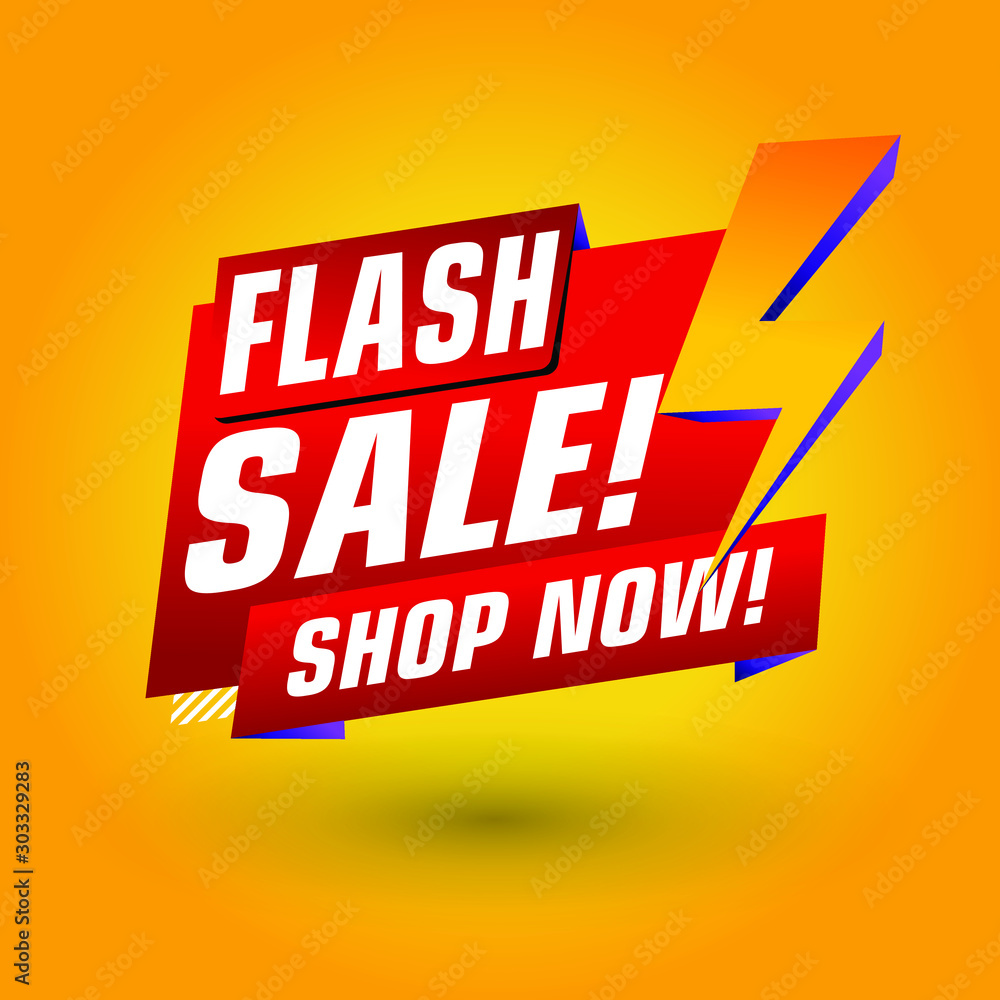 Flash Sale Design for business. Discount Banner Promotion Template. Flash Sale banner template design vector Flash Sale Design for business. Discount Banner Promotion Template. Flash Sale banner template design vector