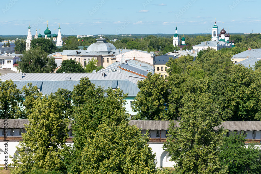 View of Yaroslavl from the belfry located on the territory of the former Transfiguration monastery View of Yaroslavl from the belfry located on the territory of the former Transfiguration monastery