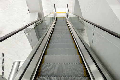 modern escalator without people