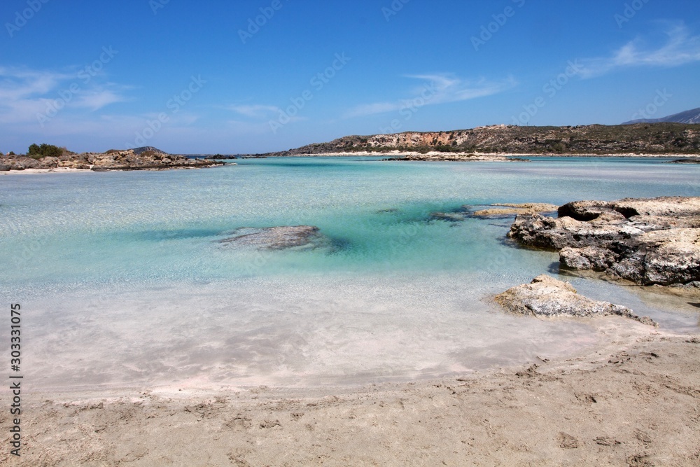 Elafonissi beach and sea, Crete, Greece 