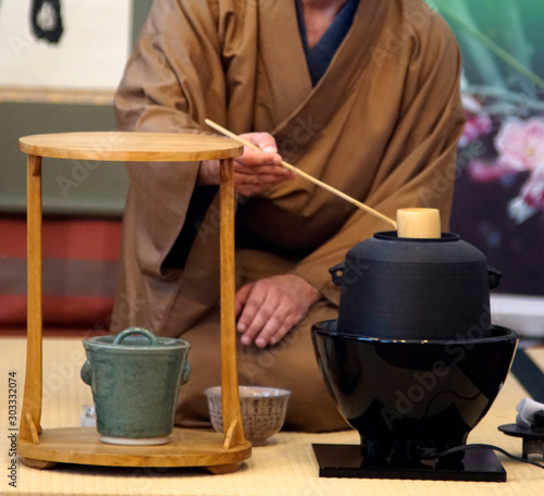 Japanese traditional tea ceremony Chanoyu.