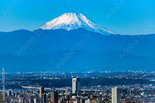 東京の街並み 麻布周辺と富士山 photo