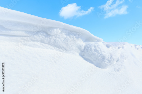 Snow mountain and blue sky