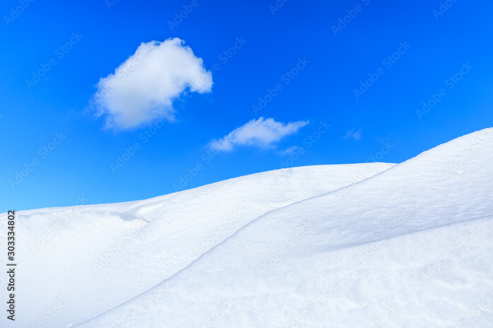 Snow mountain and blue sky