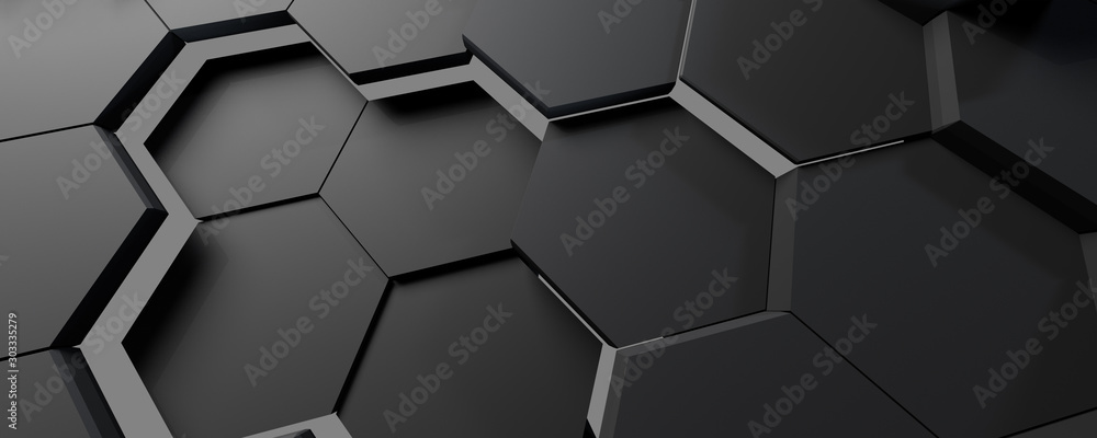 3d illustration of honeycomb BLACK WITH YELLOW LINES ABSTRACT BACKGROUND, FUTURISTIC HEXAGONAL WALLPAPER, BACKGROUND 3d illustration of honeycomb BLACK WITH YELLOW LINES ABSTRACT BACKGROUND, FUTURISTIC HEXAGONAL WALLPAPER, BACKGROUND