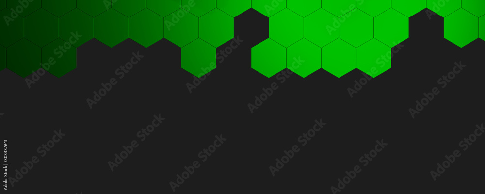 GREEN FRAMING WITH EMPTY SPACE 3d illustration of honeycomb ABSTRACT BACKGROUND, FUTURISTIC HEXAGONAL WALLPAPER, BACKGROUND