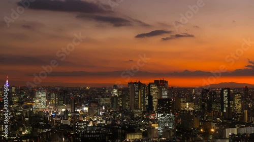 Wallpaper Mural 東京 　夕焼け　タイムラプス　2019 Torontodigital.ca