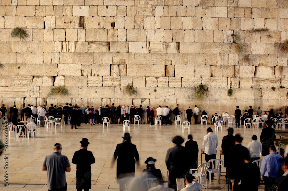 Obraz premium preghiera muro dei pianti gerusalemme