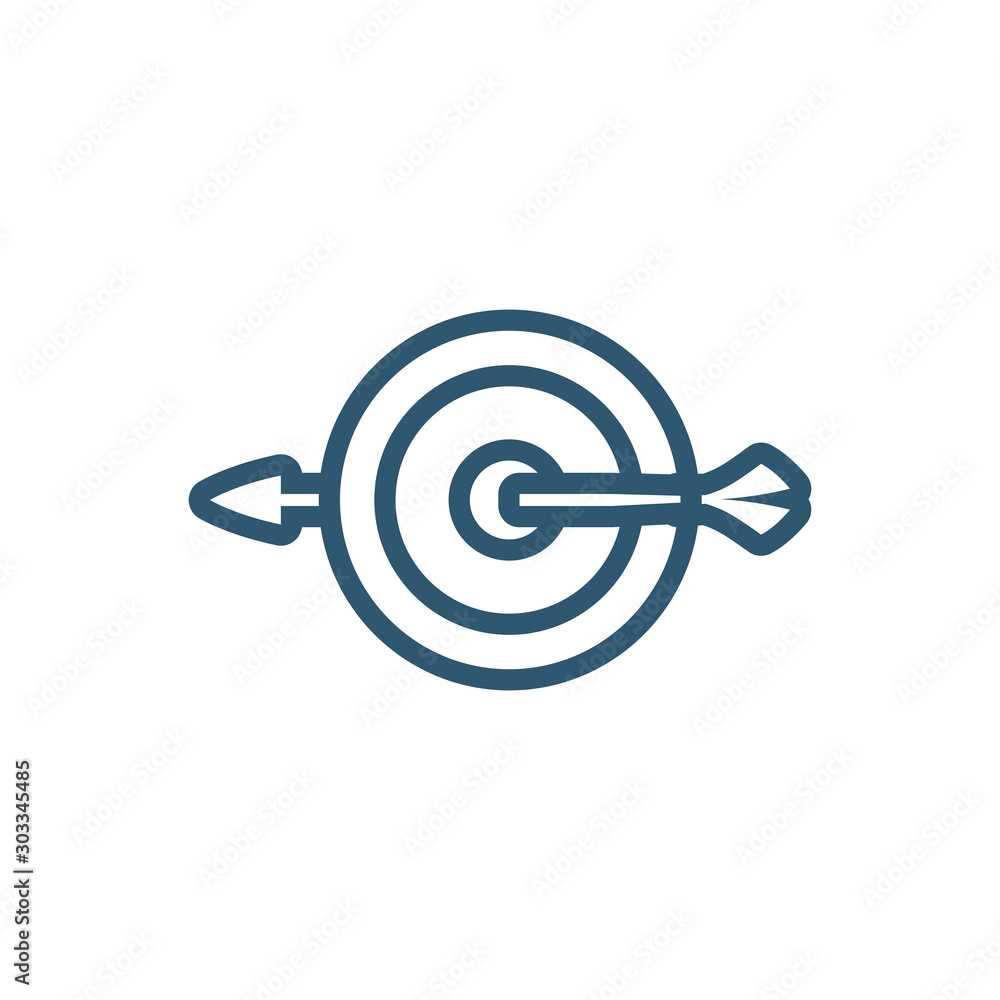 target arrow strategy research line style icon target arrow strategy research line style icon