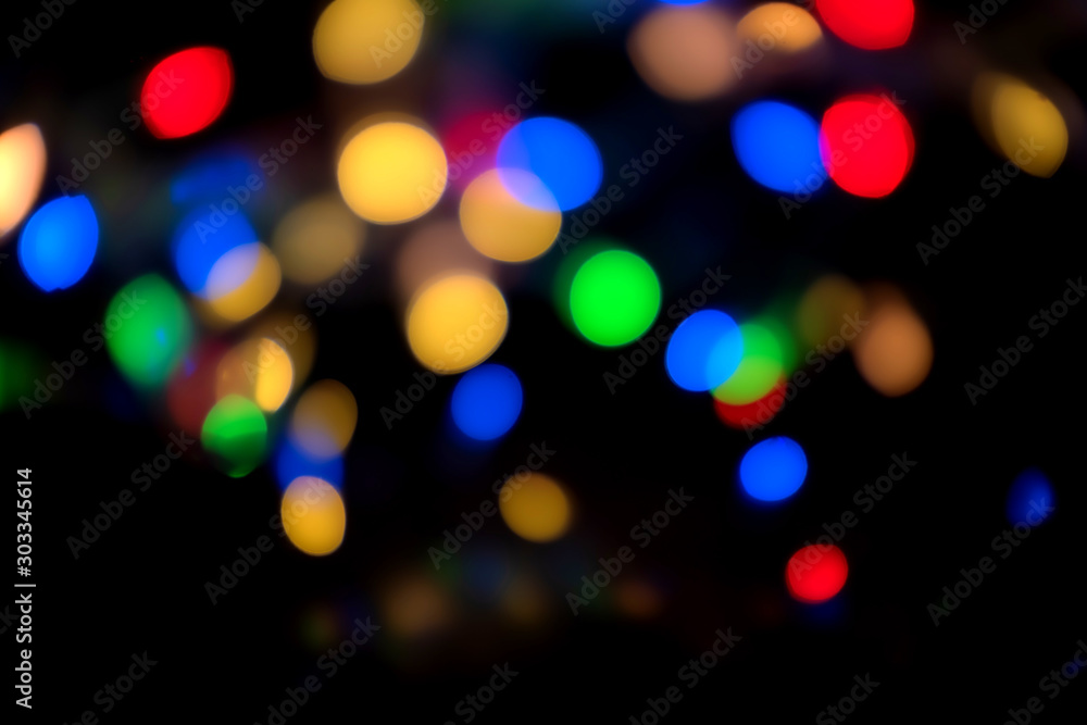 Abstract multi colored Lights bokeh . Unfocused Light background. Blured night light. background, 