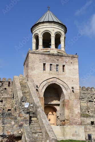 Svetitskhoveli Cathedral Compound Wall Tower Portrait  Mtskheta  Georgia