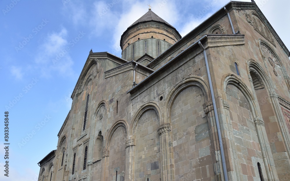 Low-Angle Corner View, Svetitskhoveli Cathedral, Mtskheta, Georgia
