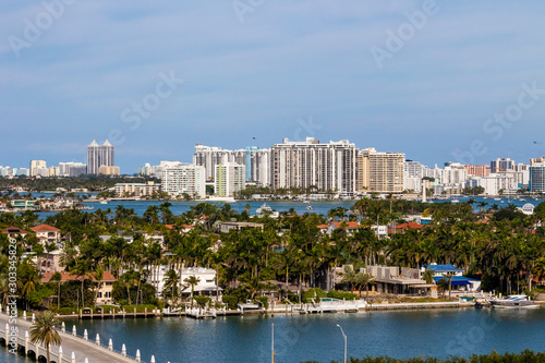 Panorama of Downtown Miami  Florida