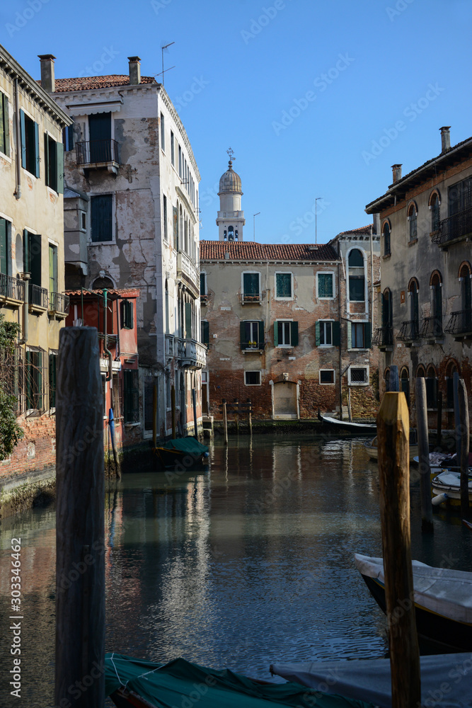 Φωτογραφία Venidig Venezia Italien Kanal Kirche Boote Wasser Palazzi Sonne Tourismus Canale