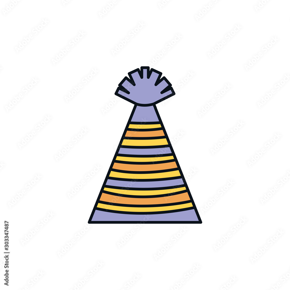 hat decoration party line fill design hat decoration party line fill design
