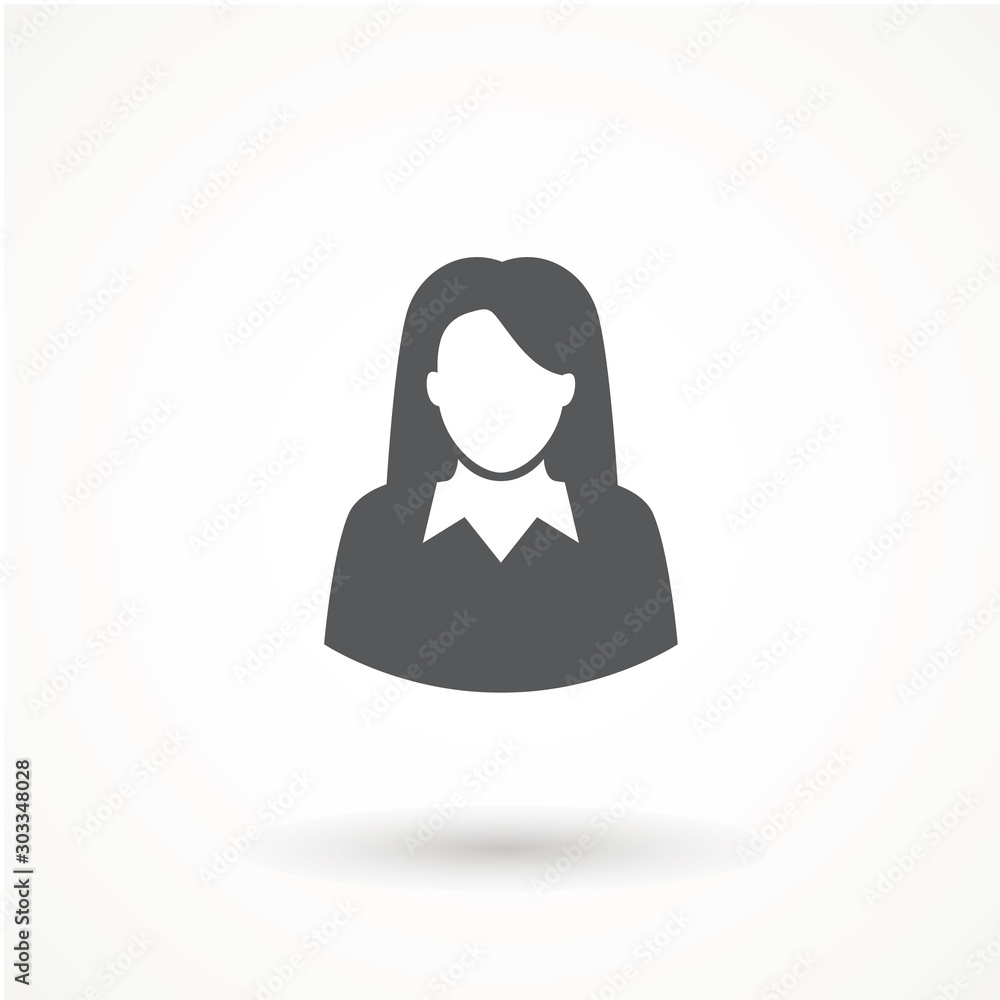 User Icon - Woman Female Vector People Person Profile Avatar in glyph Pictogram. Business woman icon, flat sign isolated on white background. Simple vector illustration for graphic and web design User Icon - Woman Female Vector People Person Profile Avatar in glyph Pictogram. Business woman icon, flat sign isolated on white background. Simple vector illustration for graphic and web design