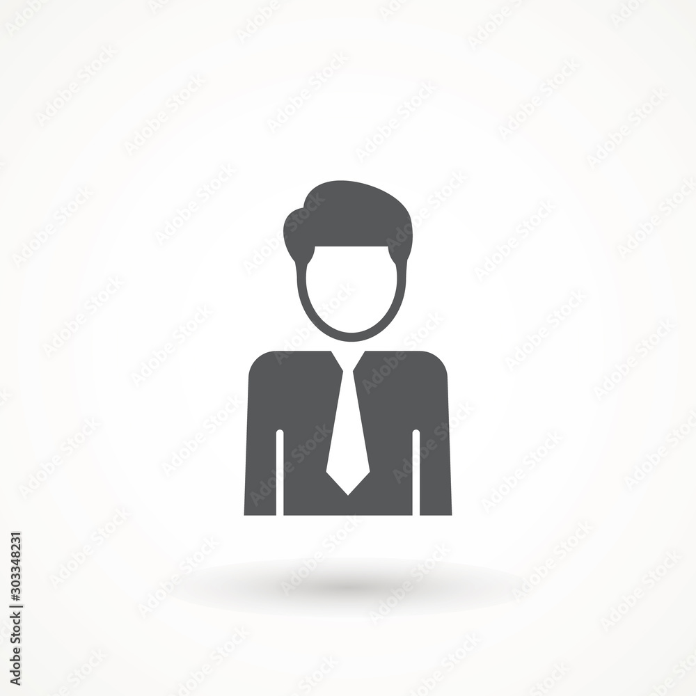 Male avatar icon suitable for info graphics, websites and print media and interfaces. User vector of man in business suit Businessman icon. Male avatar icon suitable for info graphics, websites and print media and interfaces. User vector of man in business suit Businessman icon.