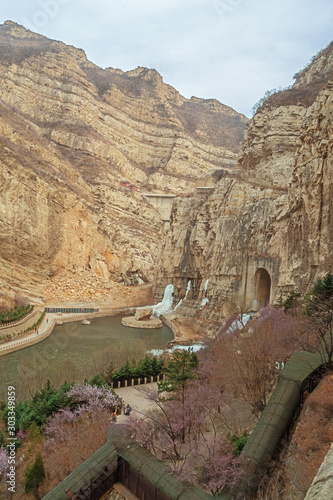 Looking towards the dam overflow next to the Hanging Temple near Datong photo