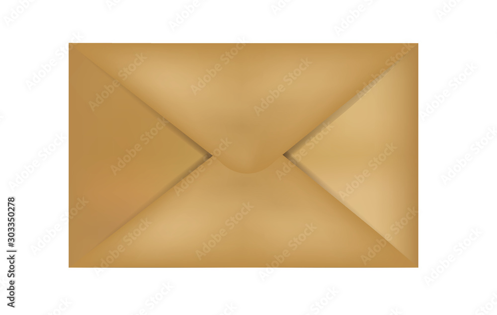 Old closed post letter. vector illustration Old closed post letter. vector illustration