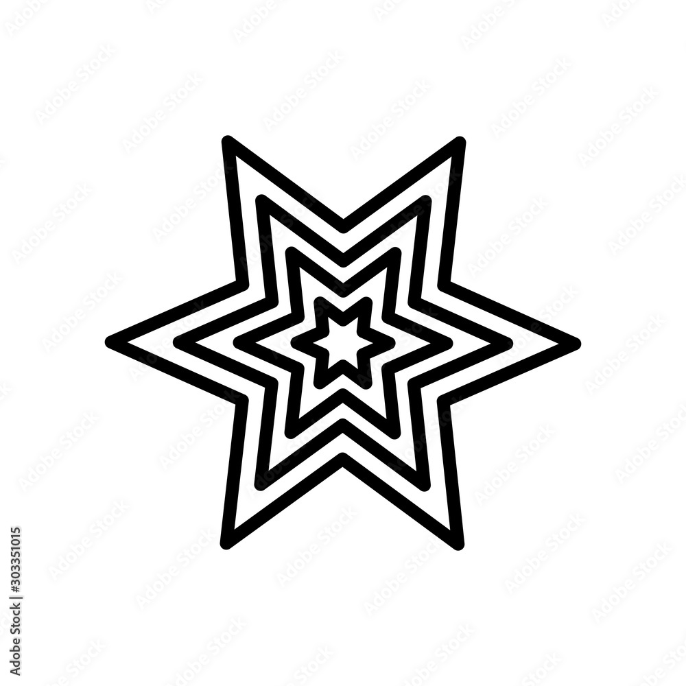 star six pointed line style icon star six pointed line style icon