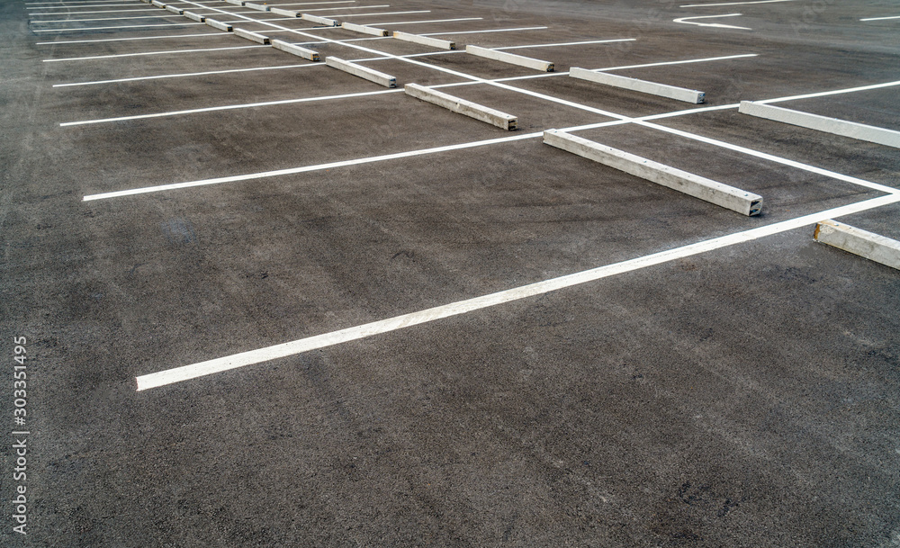 Fototapeta premium Empty asphalt parking lot