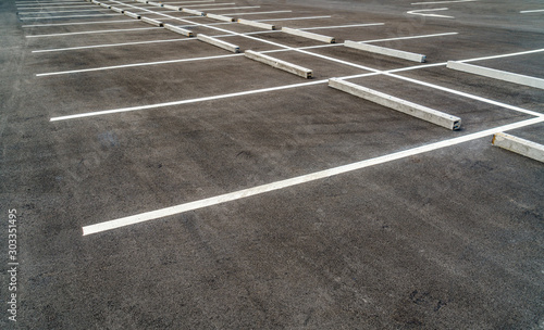 Empty asphalt parking lot