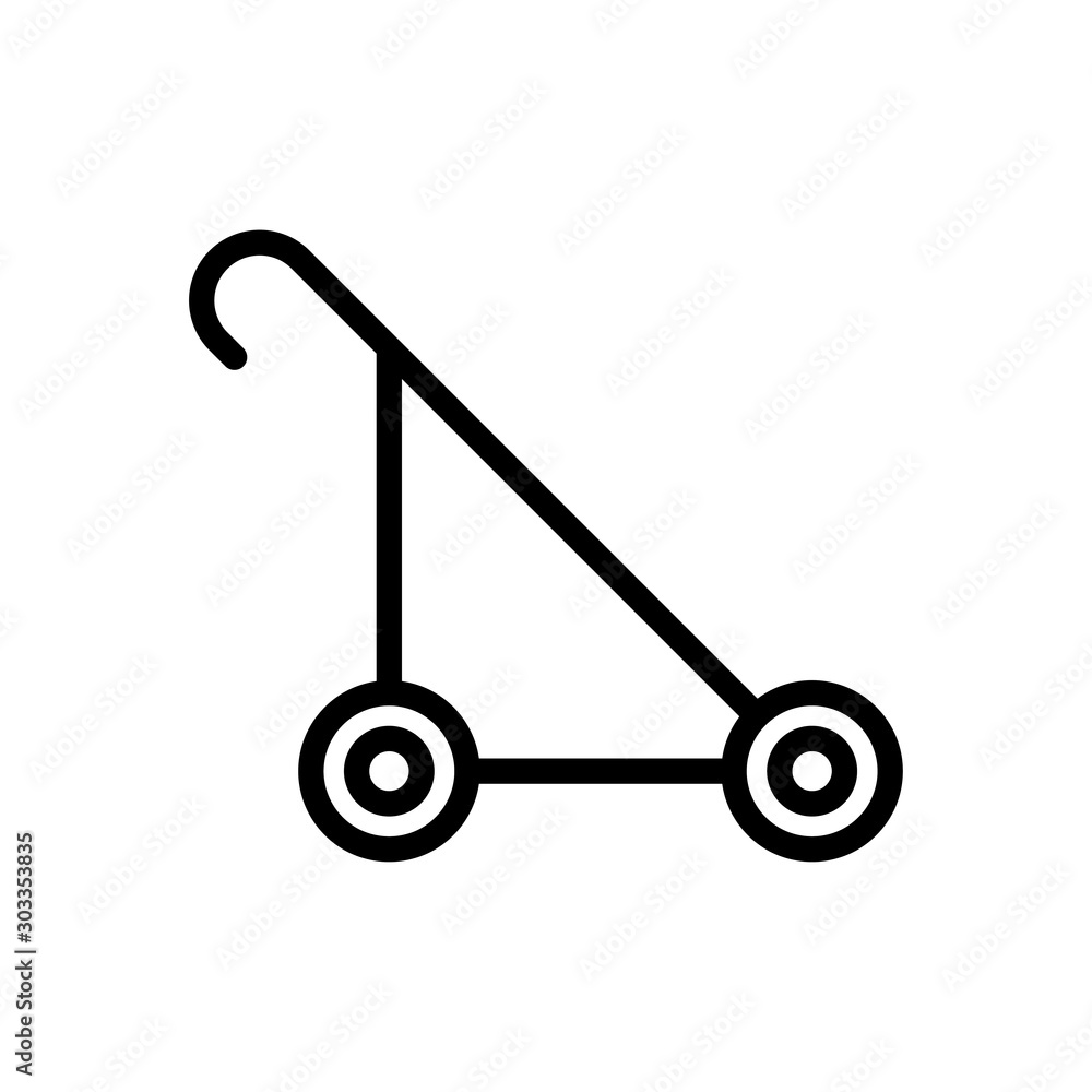 Baby carriage outline icon illustration isolated vector sign symbol Baby carriage outline icon illustration isolated vector sign symbol