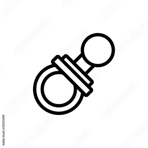 Pacifier outline icon illustration isolated vector sign symbol